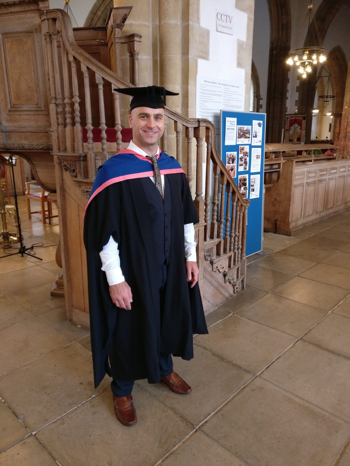 Richard Edrich at a graduation ceremony